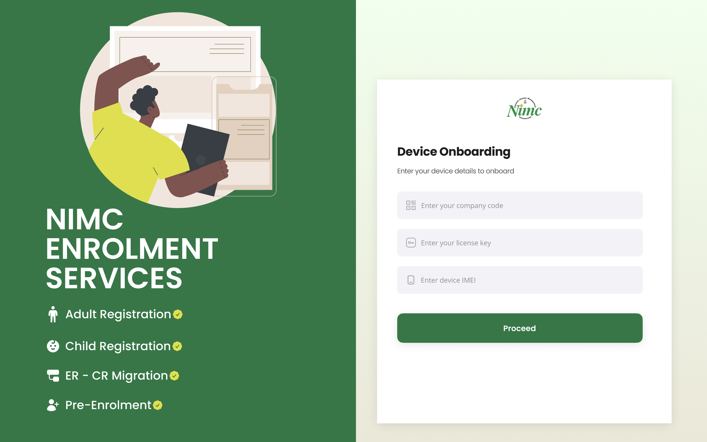 NIMC Assisted Enrollment Desktop