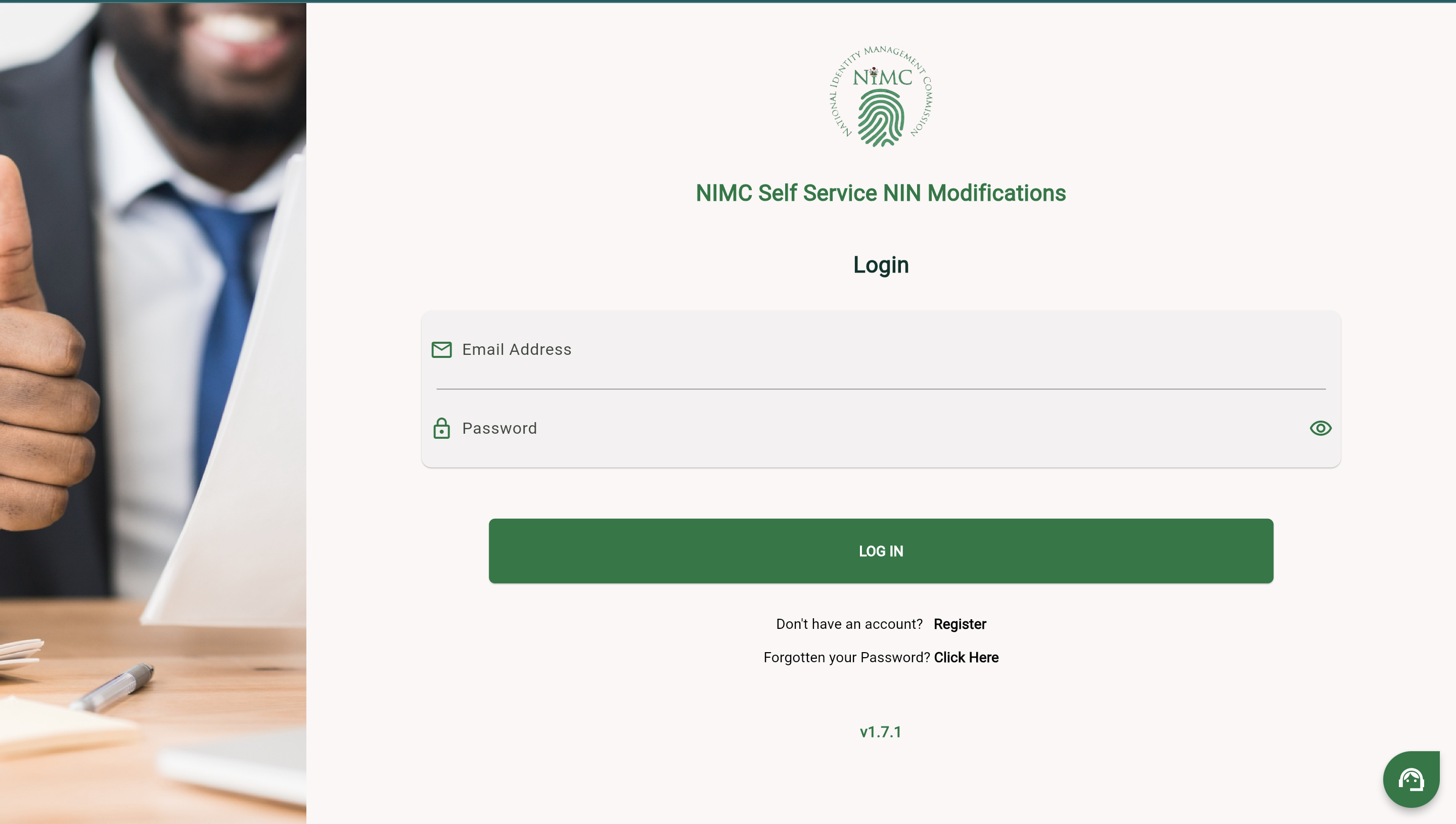 NIMC Self Service Portal
